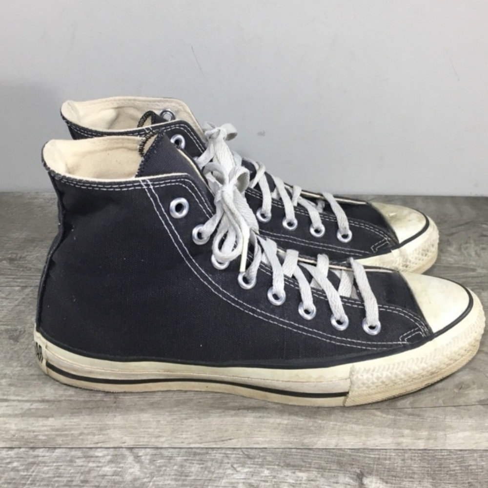 Vintage Converse Youth All Star Hi Top Shoes Made in USA 29160 Black Size 4